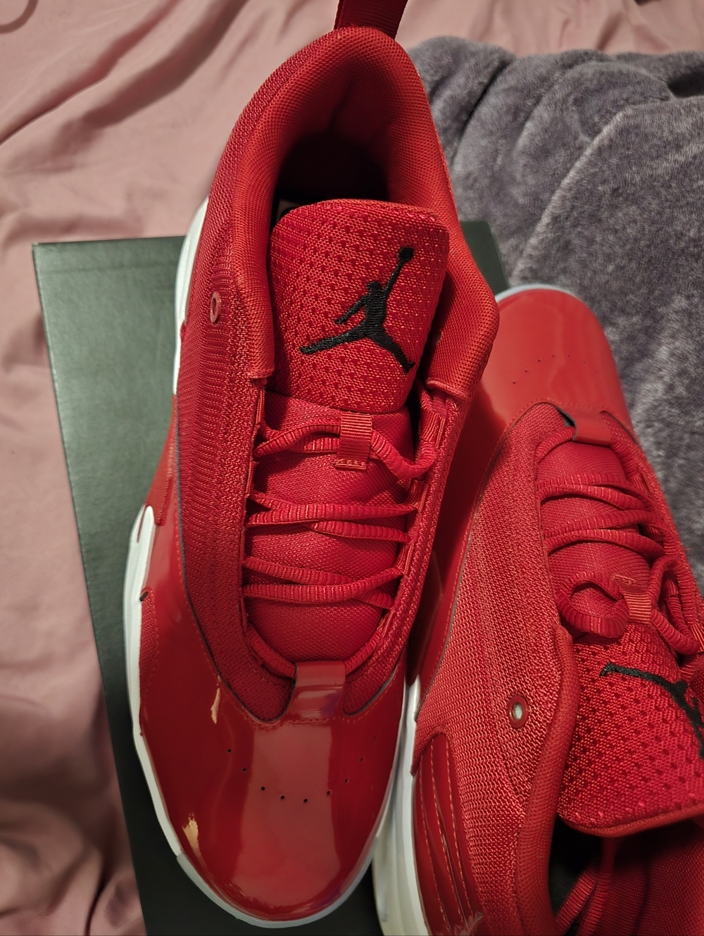 Air Jordan Red Retro Basketball Sneakers
